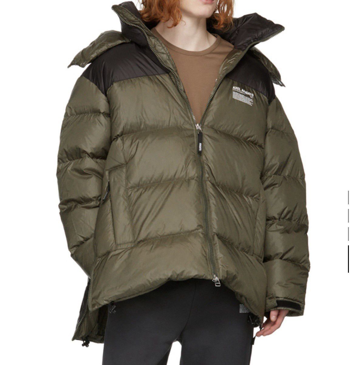 Axel Arigato Axel Arigato Khaki & Black Down Puffer Jacket Size US M / EU 48-50 / 2 - 1 Thumbnail