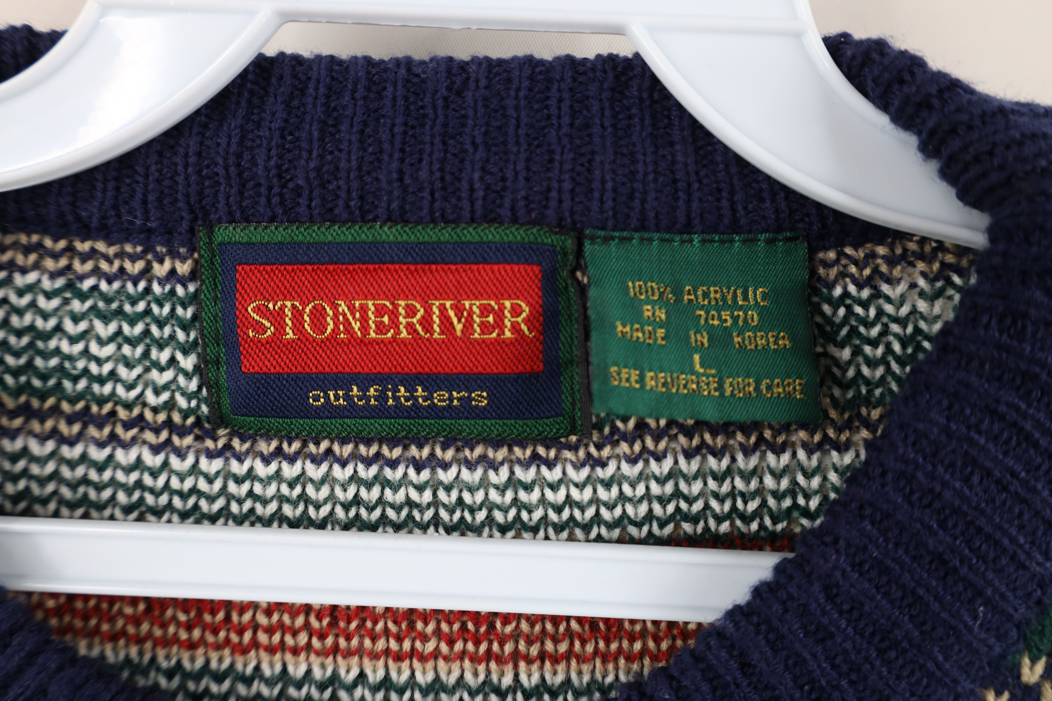 Vintage Vintage 90s Streetwear Fair Isle Crewneck Sweater Acrylic Size US L / EU 52-54 / 3 - 8 Thumbnail