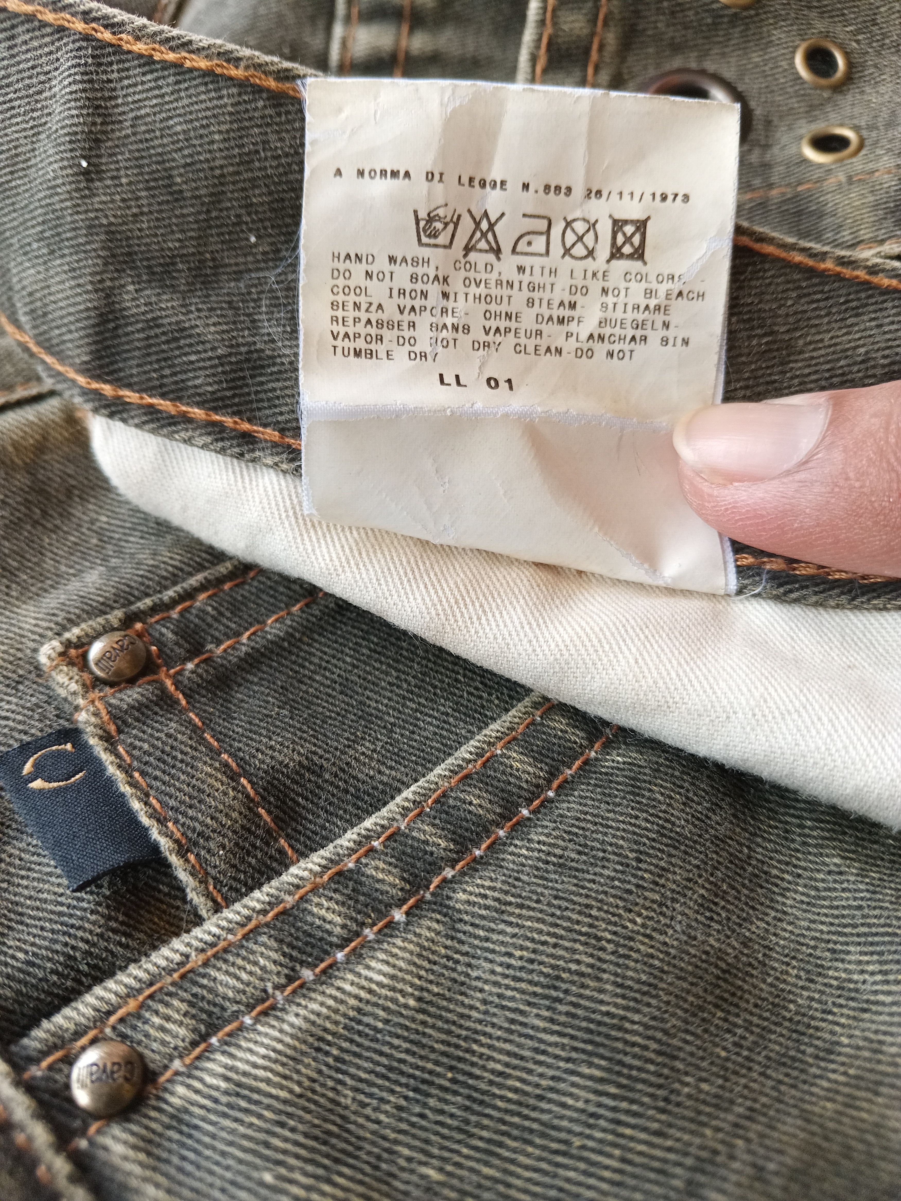 If Six Was Nine × Just Cavalli JUST CAVALLI💥Washed Faded Distressed Jeans Size 31" - 8 Thumbnail