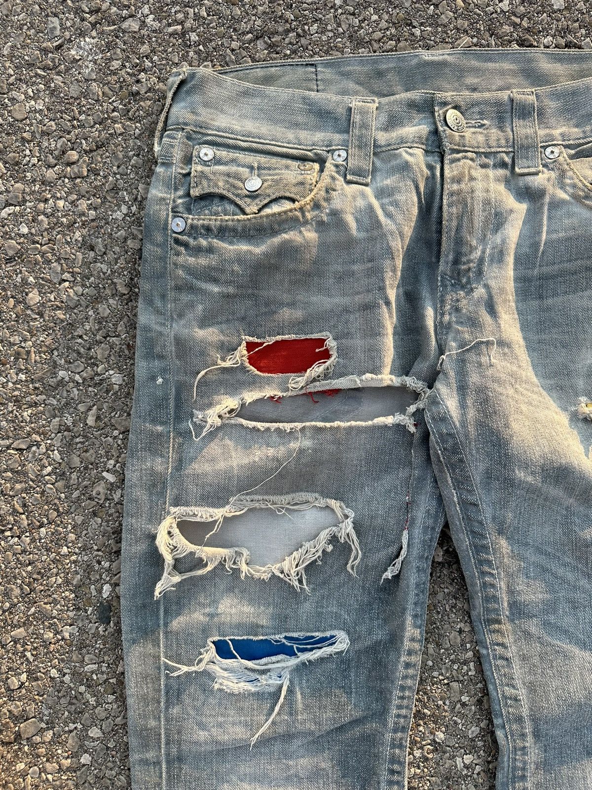 True Religion True Religion Distressed With Patches Jeans Size US 32 / EU 48 - 8 Thumbnail