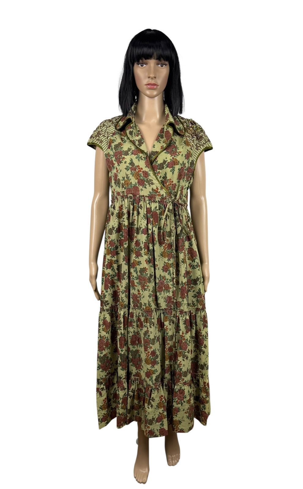 Other Sabyasachi Silk Cotton Maxi Dress Hand Printed Hand Stitched Size L / US 10 / IT 46 - 1 Thumbnail
