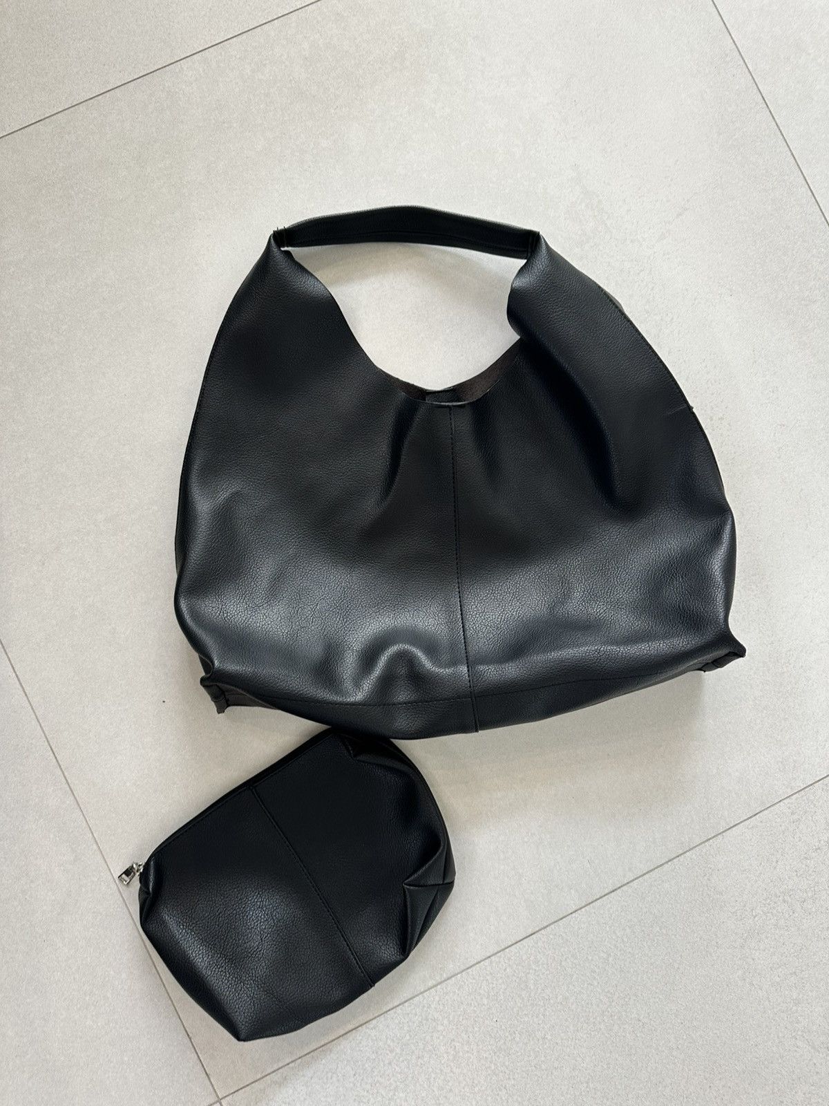 Other Tote Slouchy Bag and Pouch PU Leather Tote Bag Large Size ONE SIZE - 6 Thumbnail
