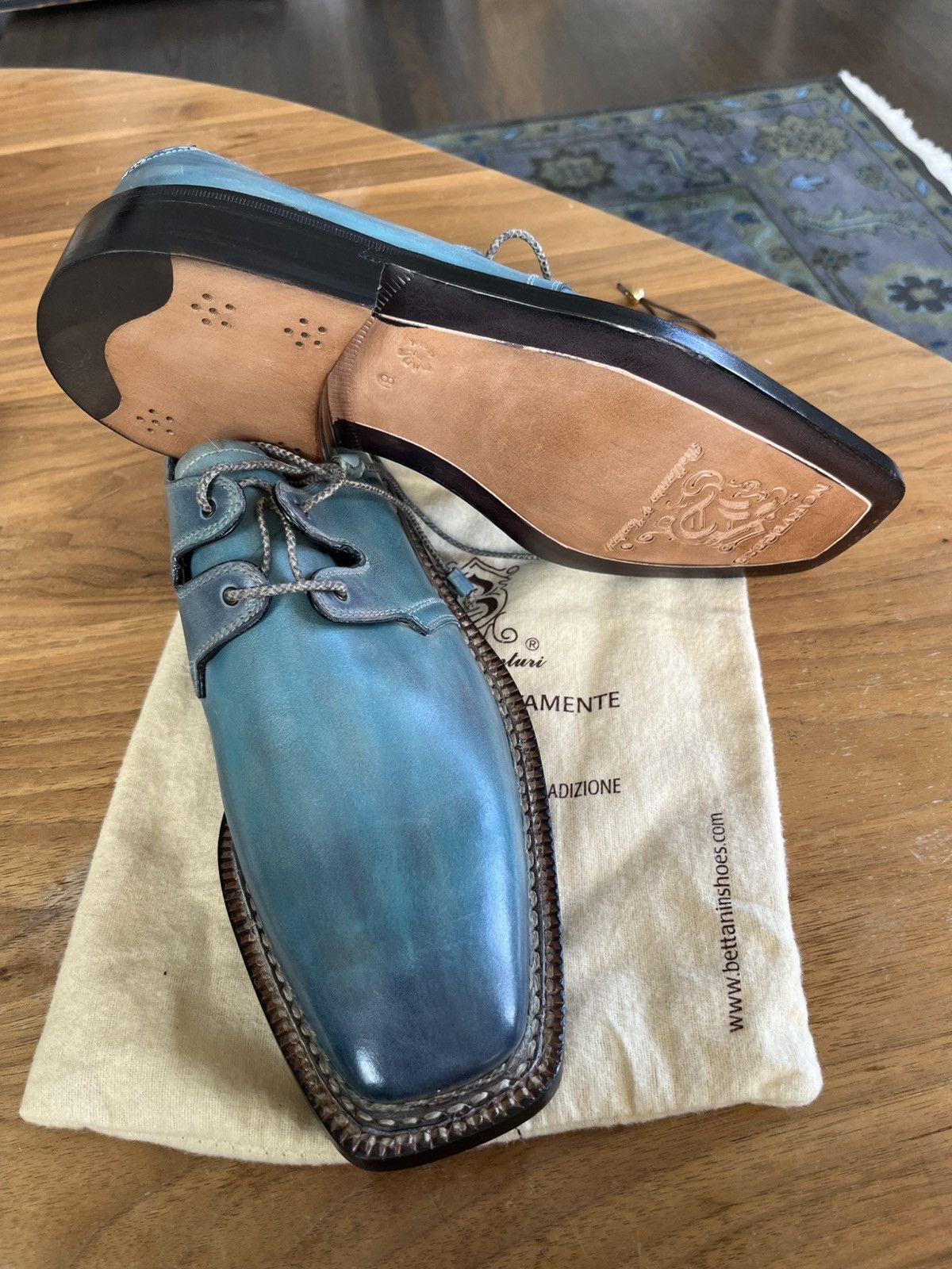 Bettanin & Venturi Bettanin & Venturi derbies blue-green brand new Size US 9 / EU 42 - 6 Thumbnail