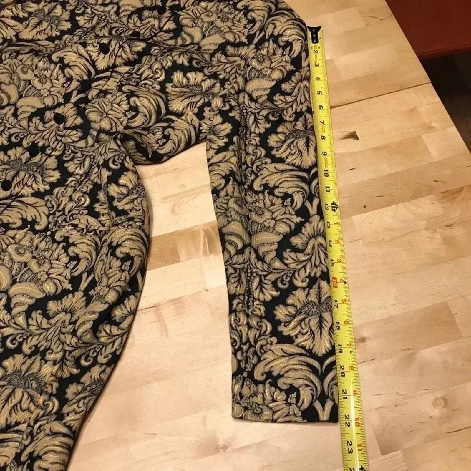 Other Dana Buchman Silk Floral Damask Long Jacket Coat Size S / US 4 / IT 40 - 13 Thumbnail