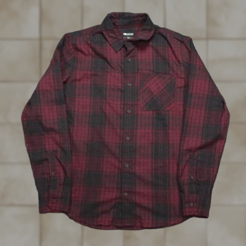 Outdoor Research Outdoor Research Shirt Men Medium Red Buffalo Plaid Kulshan Flannel Long Sleeve Button-Up Shirt Mens Regular Fit Cardigan? Size US M / EU 48-50 / 2 - 1 Thumbnail