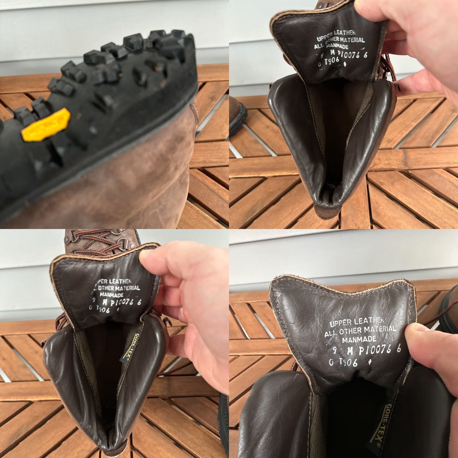 Vintage VINTAGE L.L. Bean Brown Leather Ankle Boots Womens Size 9M Mountaineering Gore-Tex Vibram Sole Outdoor Hiking Grunge Size US 9 / IT 39 - 8 Thumbnail
