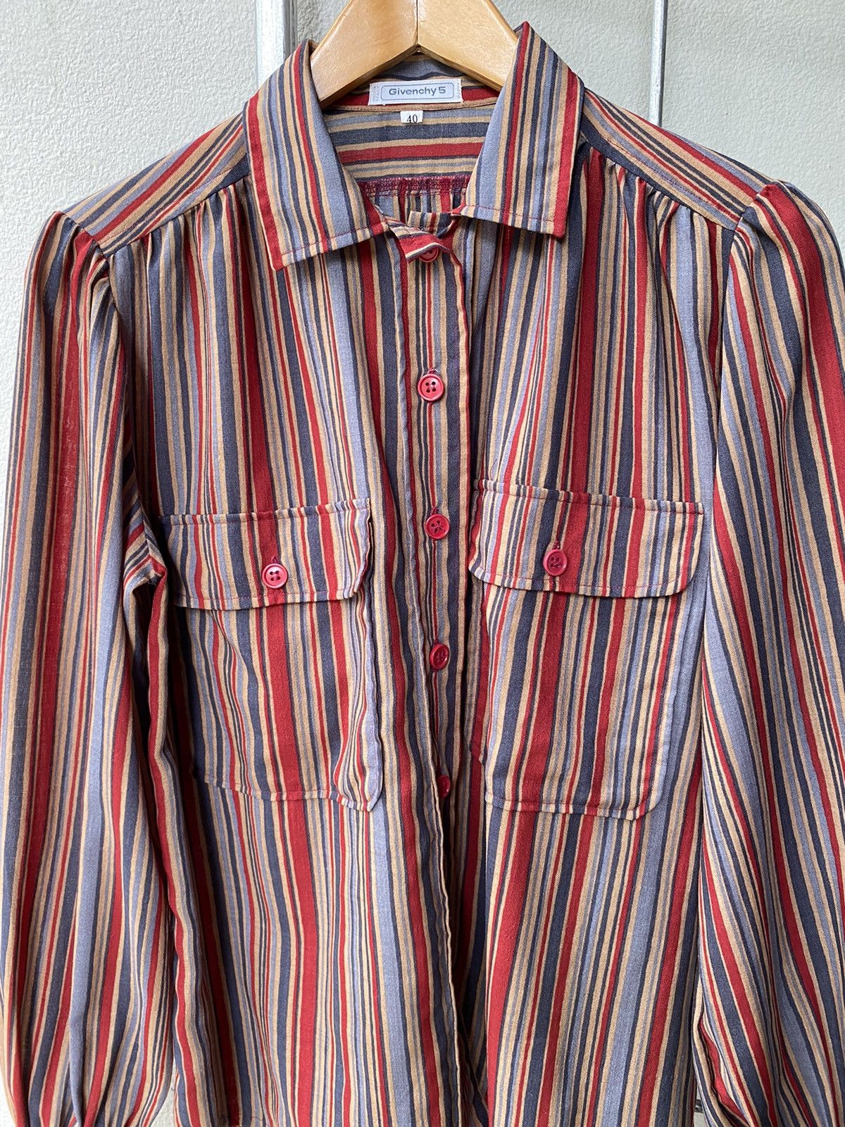 Givenchy Givenchy Multicolor Striped Long-Sleeve Shirt Size S / US 4 / IT 40 - 16 Thumbnail