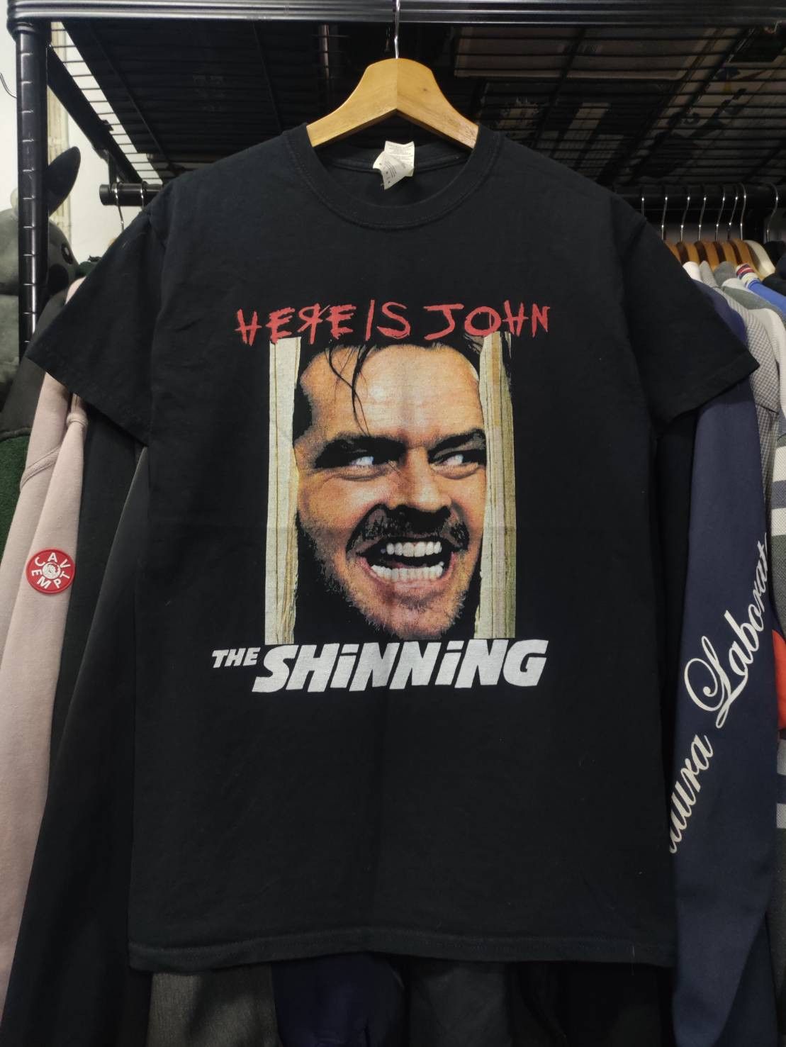 Expert Horror Vtg The Shining " Here's Johnny " Movie Promo T-Shirt Size US M / EU 48-50 / 2 - 2 Thumbnail