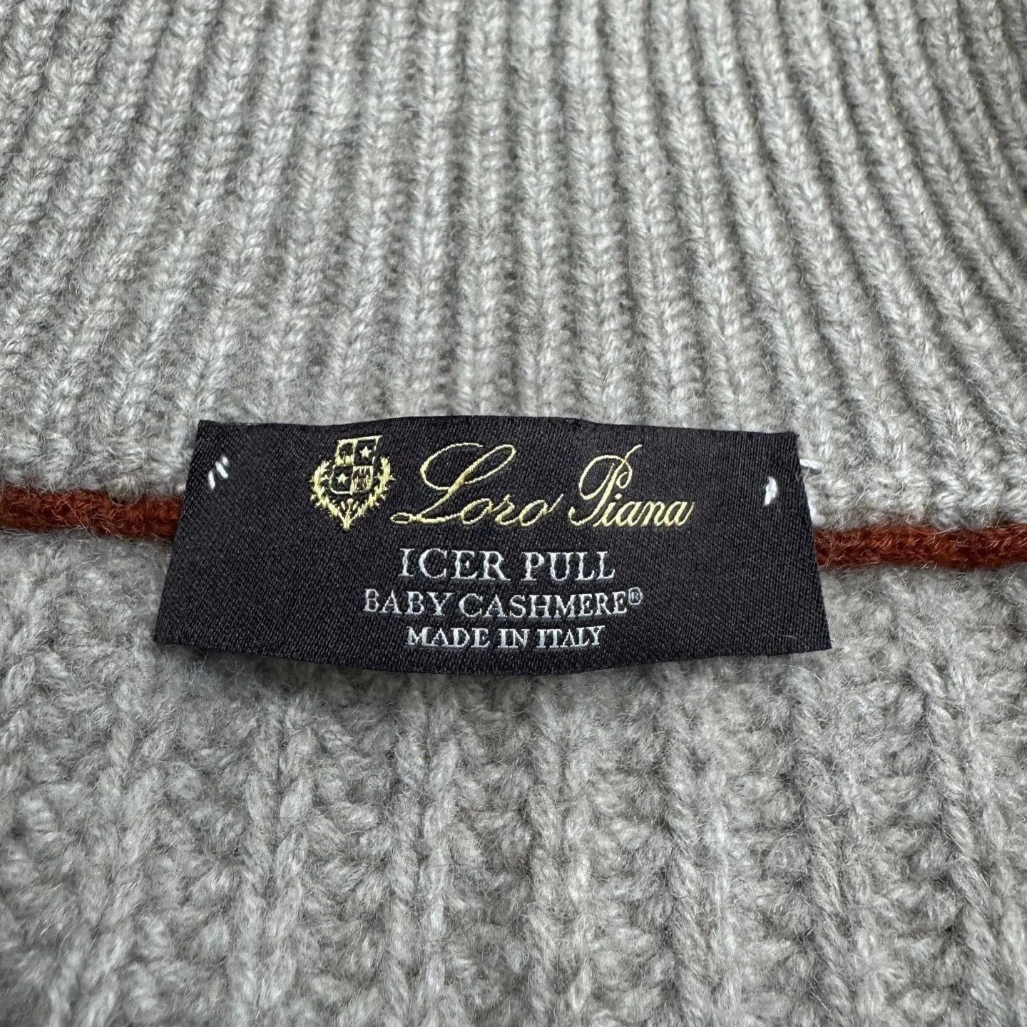 Loro Piana Gray Half-Zip High Neck Knit Sweater. Size US M / EU 48-50 / 2 - 2 Thumbnail