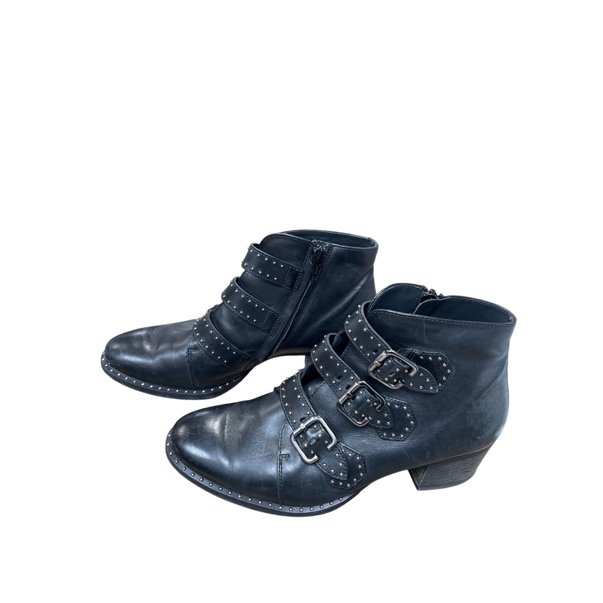Other Paul Green Womans Black leather studed moto ankle boots sz 5 Size US 5.5 / IT 35.5 - 4 Thumbnail