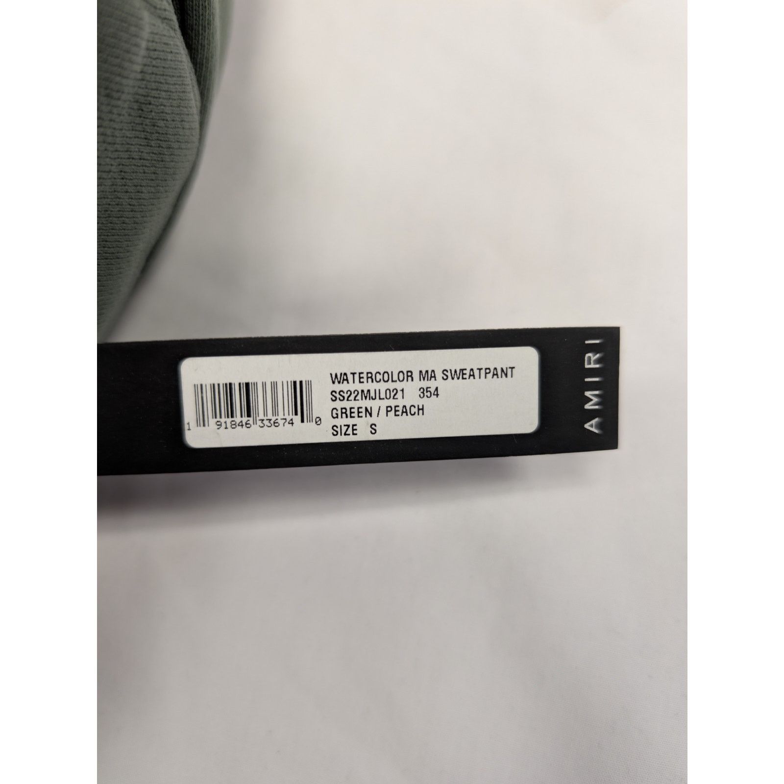 Amiri o1rshd1 Watercolor MA Sweatpants / Joggers in Green/Peach Size US 30 / EU 46 - 23 Thumbnail