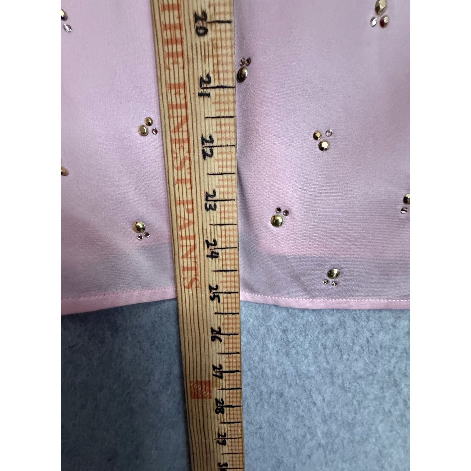 St. John VINTAGE St. John Evening Blouse Womens L Pink Rhinestone Sleeveless Tie Neck Top Size L / US 10 / IT 46 - 5 Thumbnail