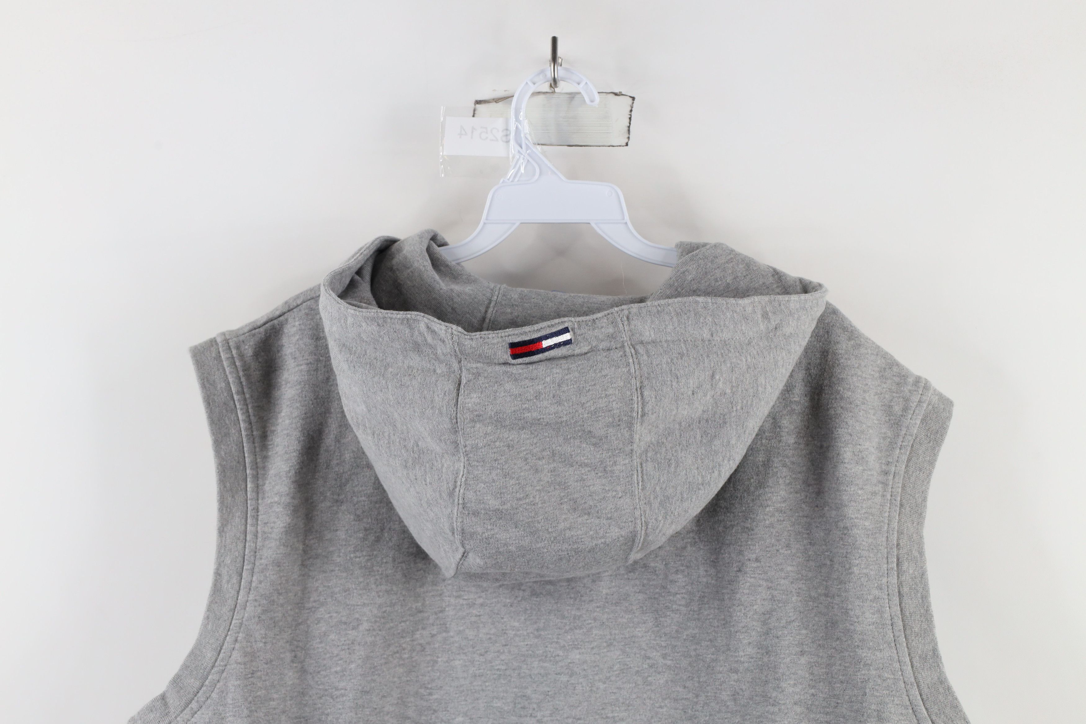 Tommy Hilfiger × Vintage Vintage 90s Tommy Hilfiger Logo Sleeveless Hoodie Sweatshirt Size US S / EU 44-46 / 1 - 13 Thumbnail