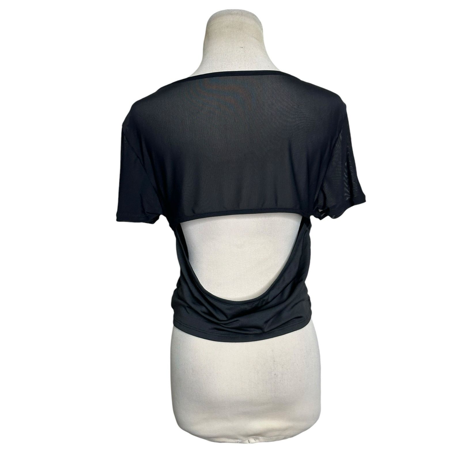 Cider Cider black cut out short sleeves top size XL Size XL / US 12-14 / IT 48-50 - 7 Thumbnail