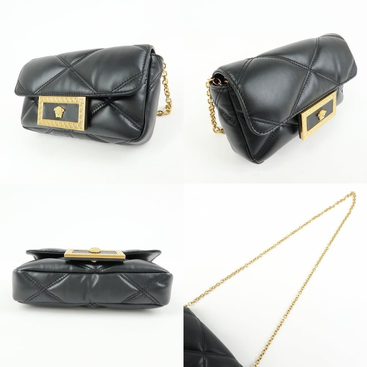 Versace Versace Medusa Quilted Lambskin Flap Bag Black Size ONE SIZE - 3 Thumbnail