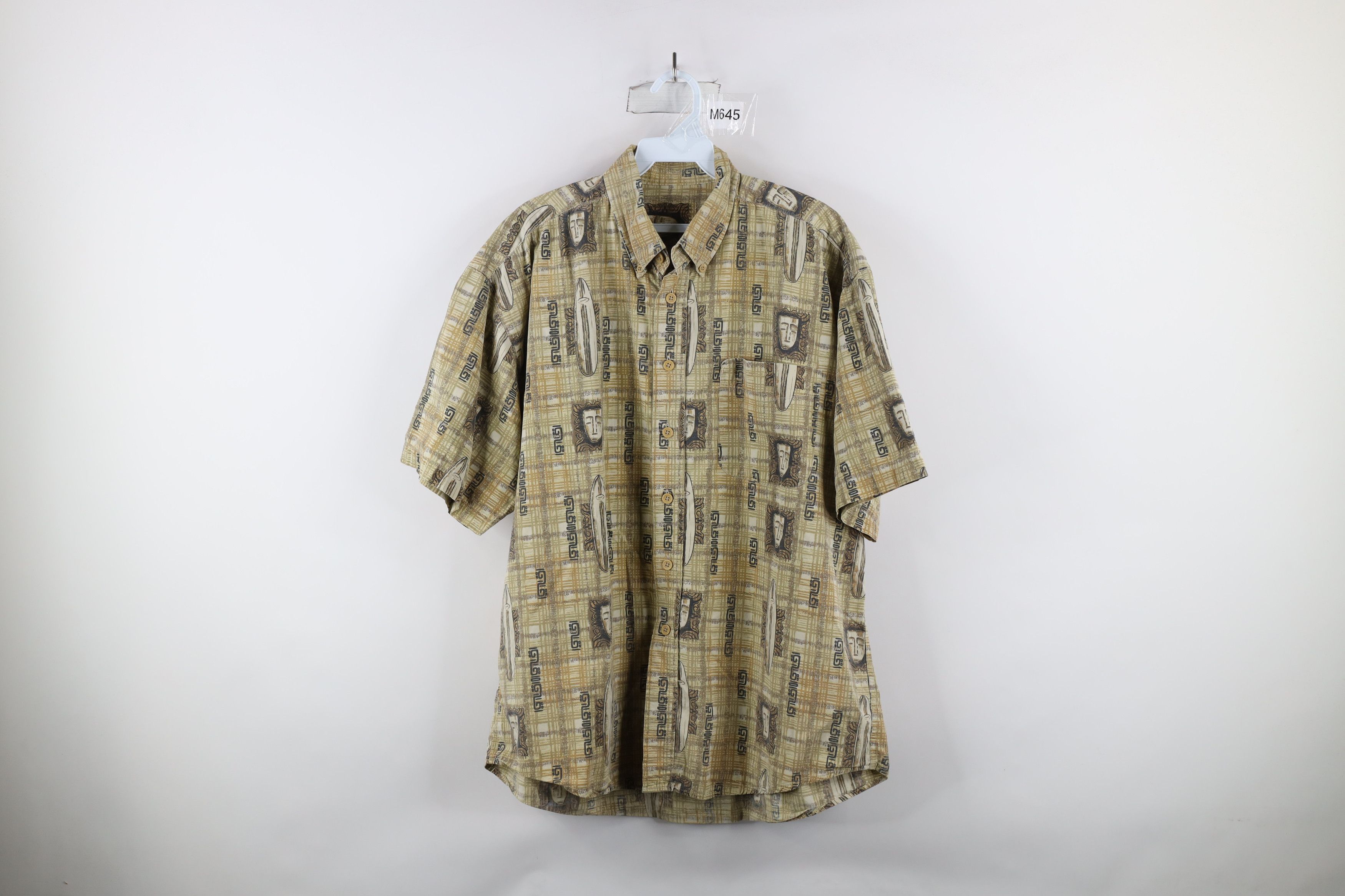 Vintage Vintage 90s Streetwear Surfboard Collared Button Down Shirt Size US XL / EU 56 / 4 - 1 Thumbnail