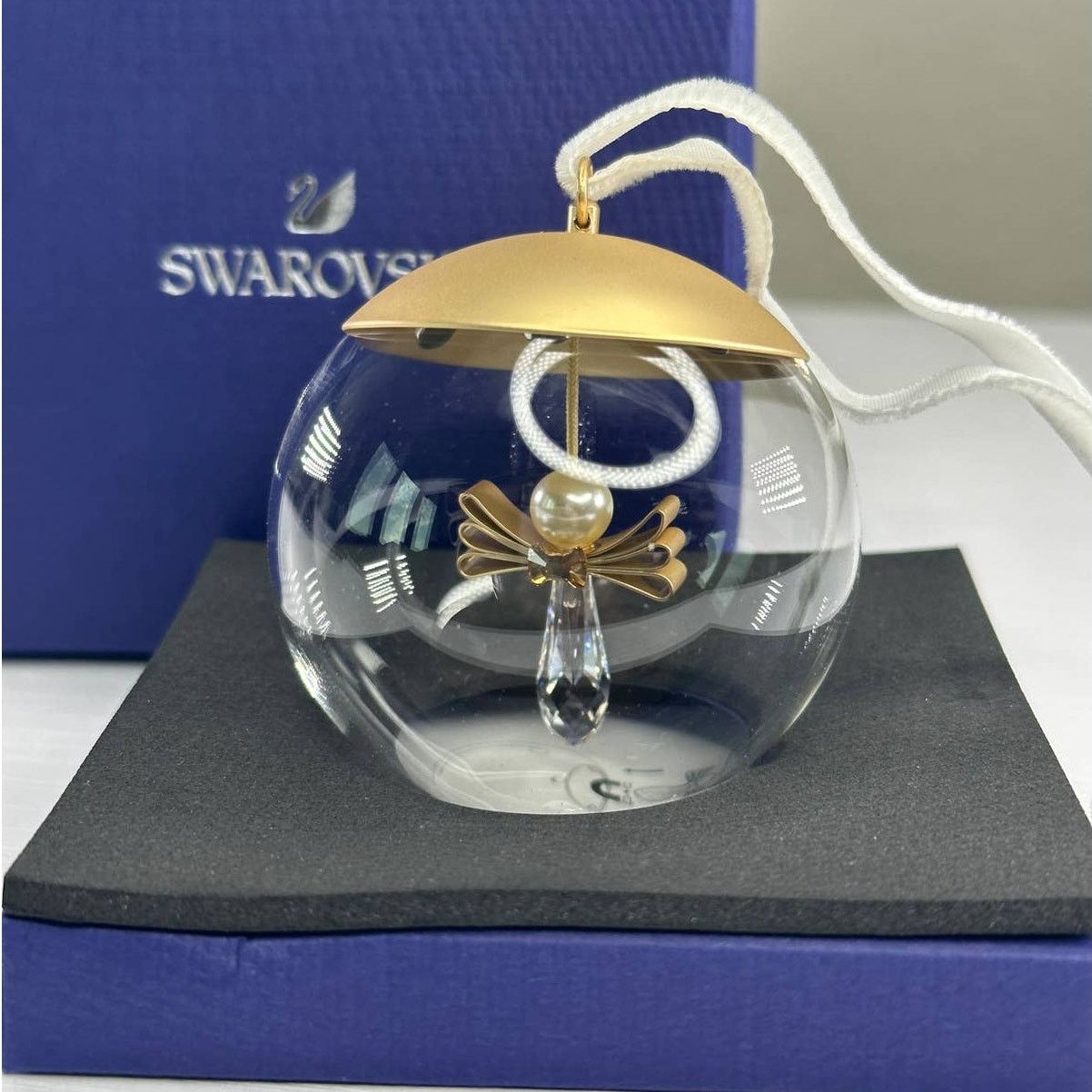 Swarovski Swarovski Holiday Magic Angel Ball Ornament, White Size ONE SIZE - 1 Thumbnail