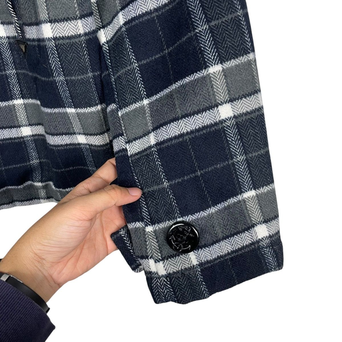 Japanese Brand Octopus Army Tartan Double Breasted Jacket Size US M / EU 48-50 / 2 - 13 Thumbnail