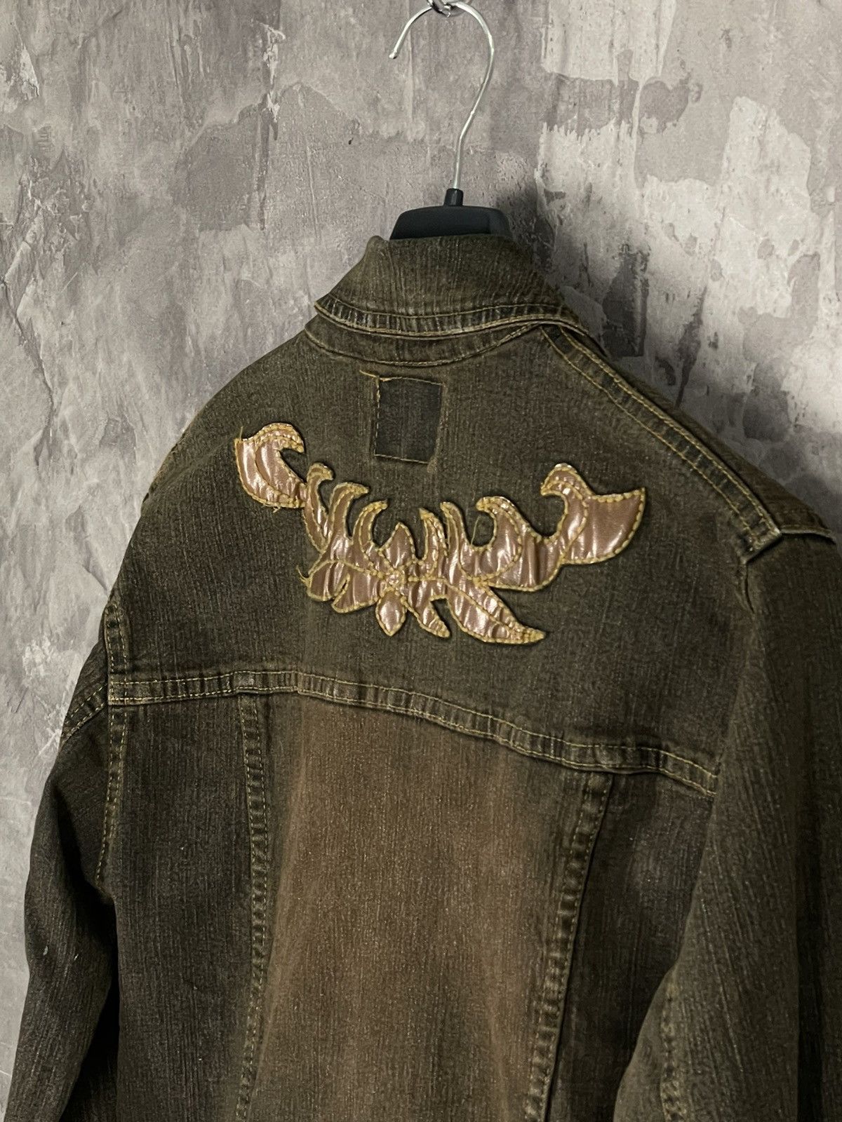 If Six Was Nine × Japanese Brand JAPANESE BRAND TRIBAL BROWN DISTRESSED Y2K DENIM JACKET Size M / US 6-8 / IT 42-44 - 8 Thumbnail