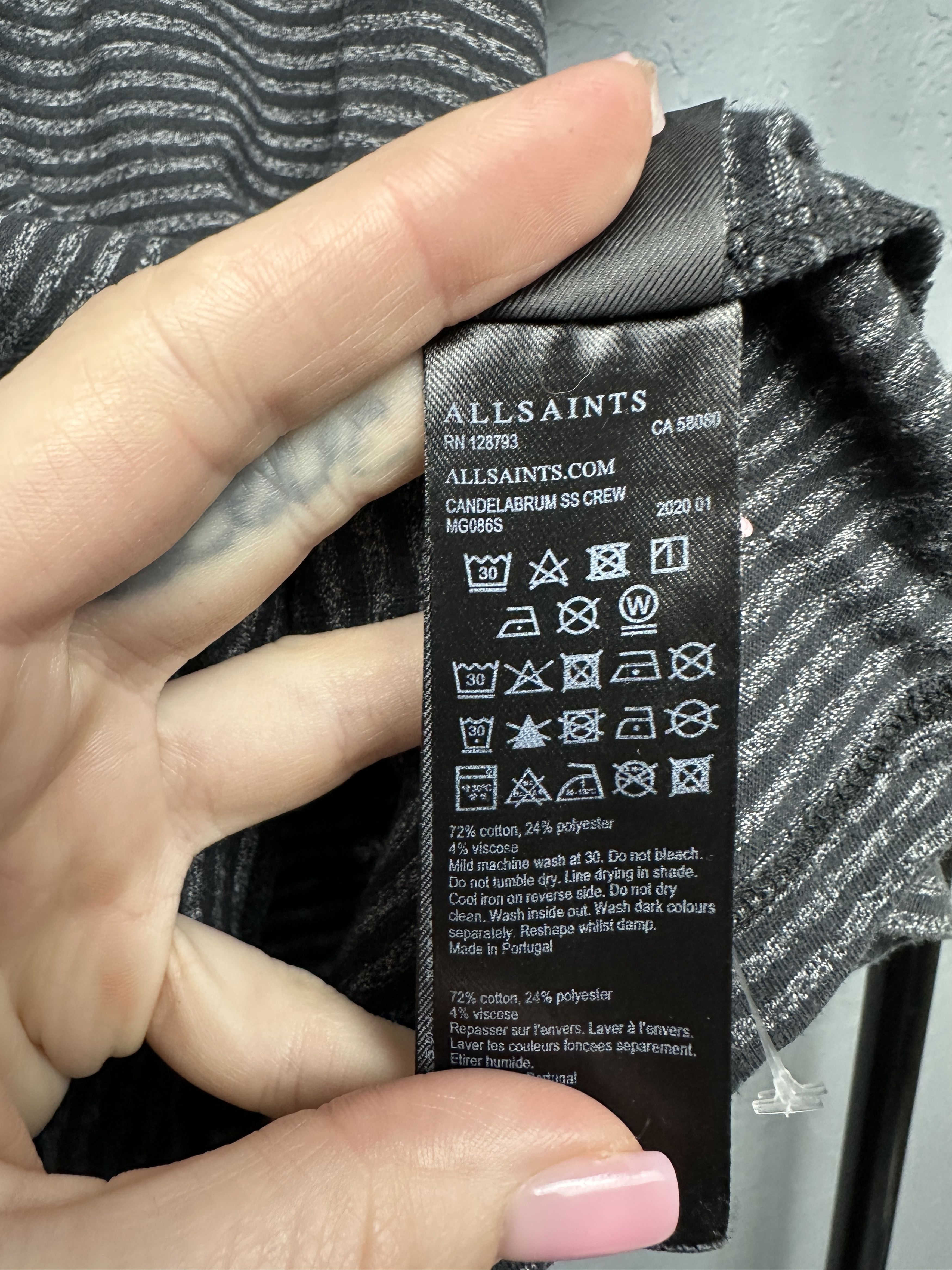Allsaints AllSaints Candelabrum Mens SS Crew Neck T-Shirt Size US M / EU 48-50 / 2 - 5 Thumbnail