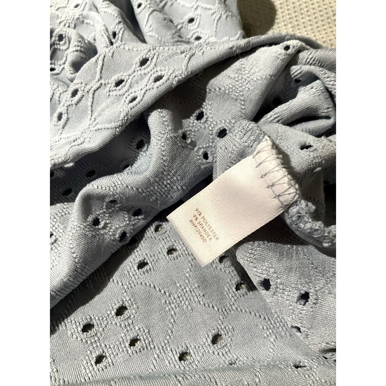Vintage LC Lauren Conrad Shirt Womens XL Blue NWT Ruffle Sleeve Knit Geometric Top Size XL / US 12-14 / IT 48-50 - 6 Thumbnail