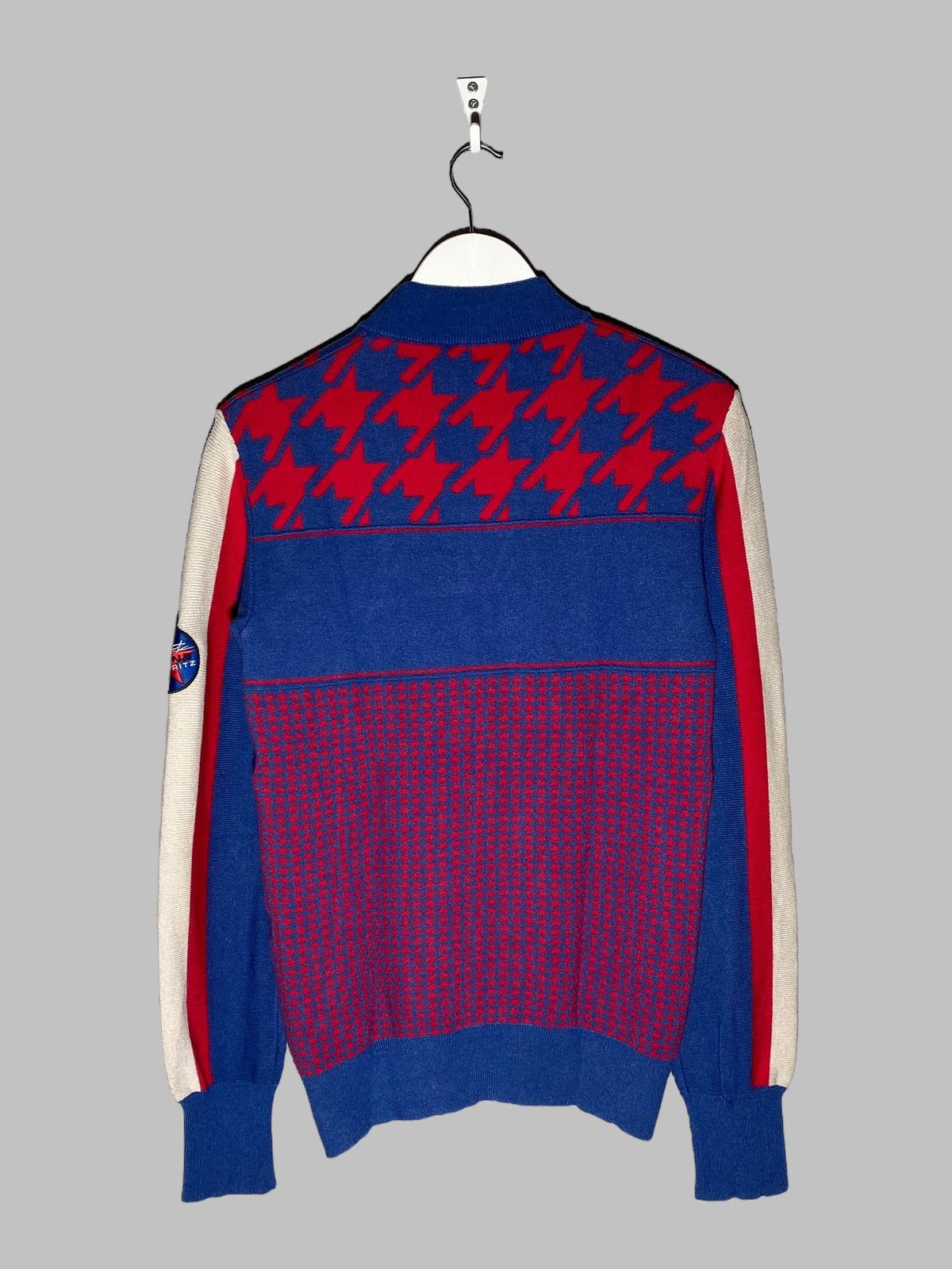 JET SET Jet Set St. Moritz Houndstooth Pattern Mock Neck Sweater Size US M / EU 48-50 / 2 - 2 Thumbnail