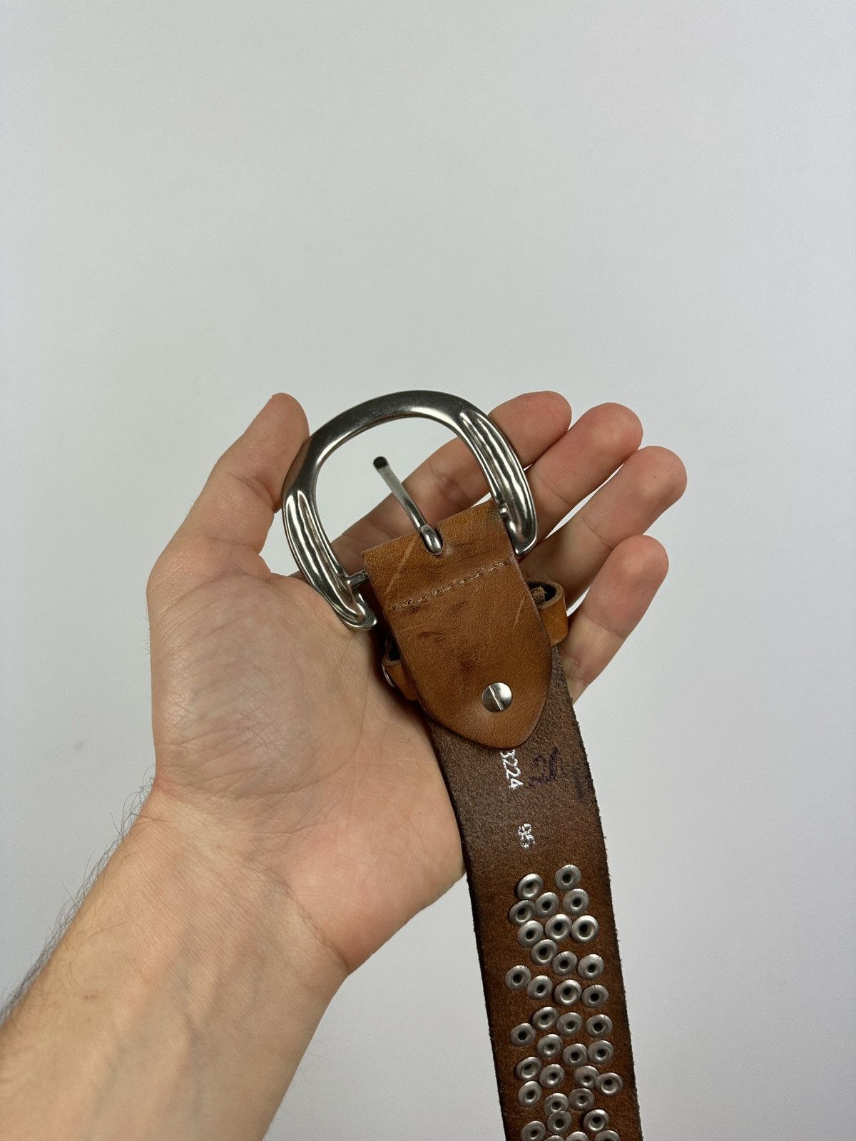 Vintage Vintage Y2K Leather Belt Size ONE SIZE - 8 Thumbnail