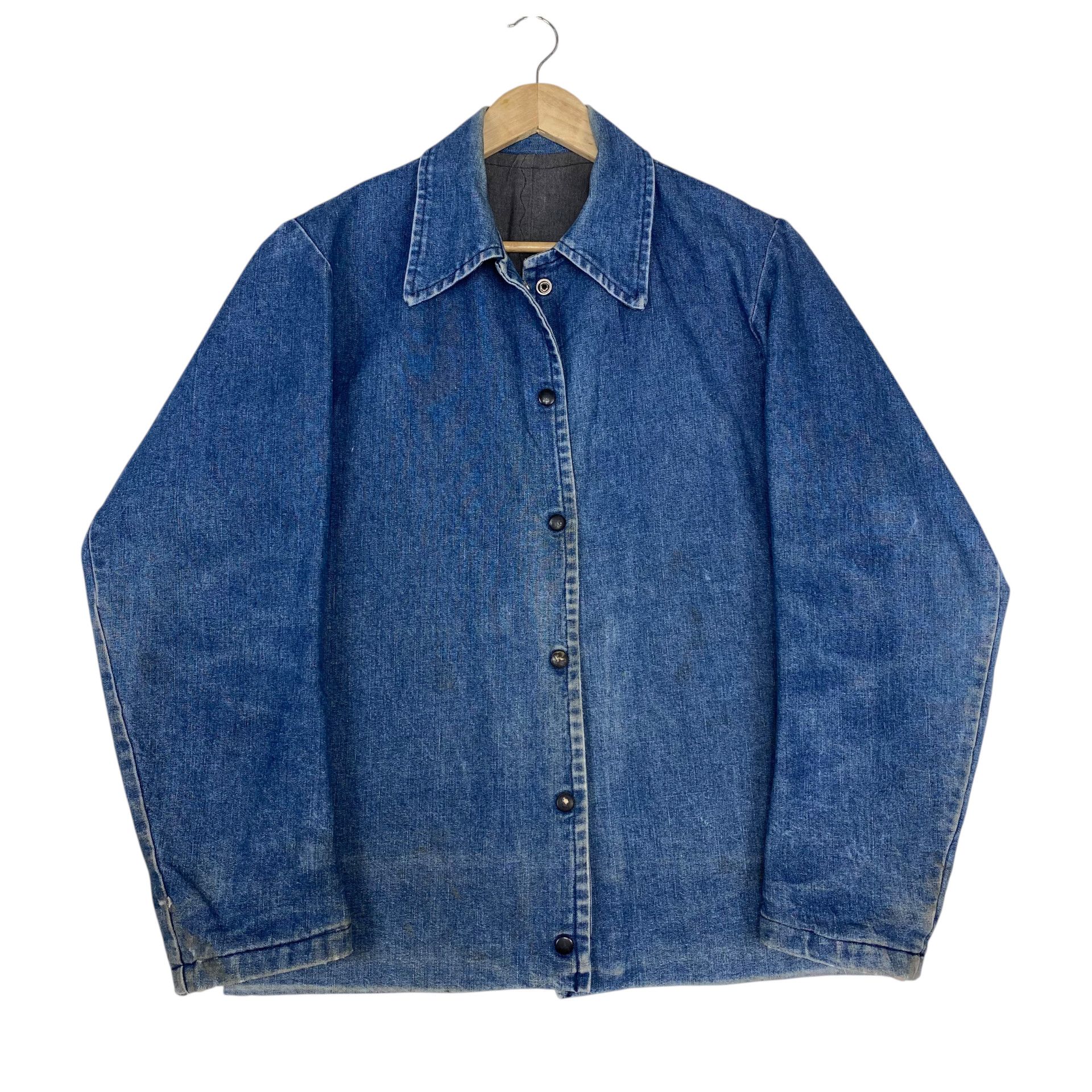 Vintage RARE💥60s USA UNKNOWN WORKER BLANKET DENIM JACKET Size US M / EU 48-50 / 2 - 1 Thumbnail