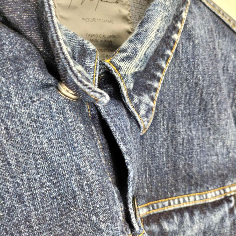 Yohji Yamamoto Yohji Yamamoto POUR HOMME 24AW SP 14OZ DENIM BUTTON jacket Size US L / EU 52-54 / 3 - 5 Thumbnail