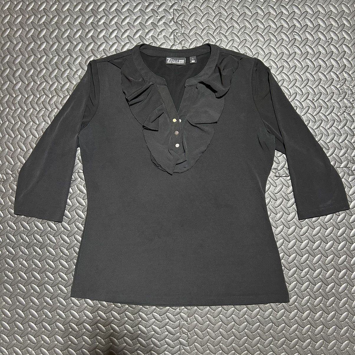 Other 7th Avenue Design Studio Top Ruffle Front Blouse Size Large Size L / US 10 / IT 46 - 1 Thumbnail