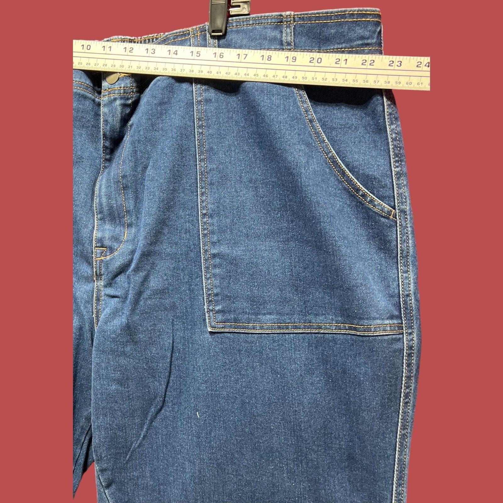 Other Knox Rose - Women's High Waist Stretch Pants - Blue - 3X Size 42" / US 20 - 3 Thumbnail