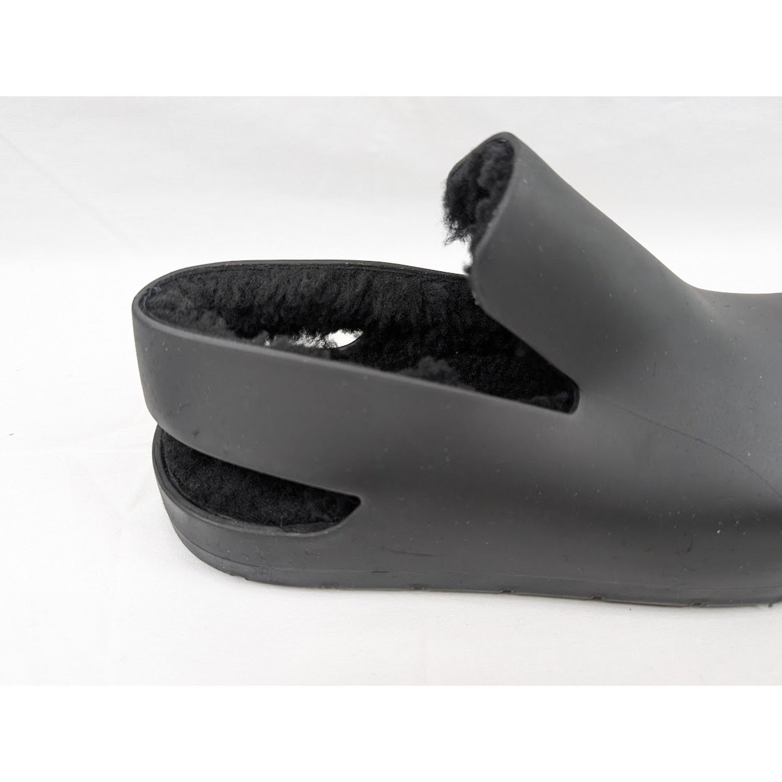 Bottega Veneta o1rshd1 Q:3/dup/ Rubber Sole shearling Puddle Sandal Black Size US 13 / EU 46 - 4 Thumbnail