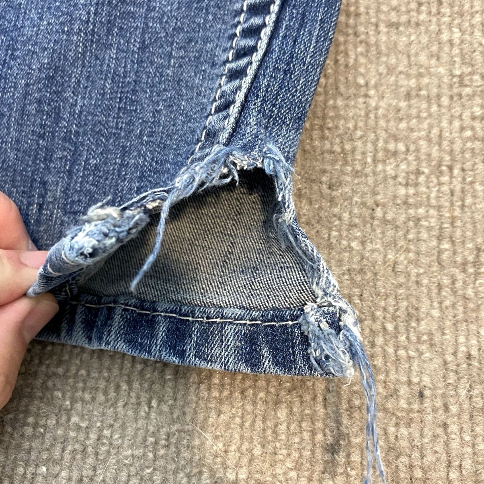 Ariat Ariat REAL Bootcut Jeans Womens 33 R Stretch Western Distressed Missing Button Size 24" / US 00 / IT 34 - 4 Thumbnail