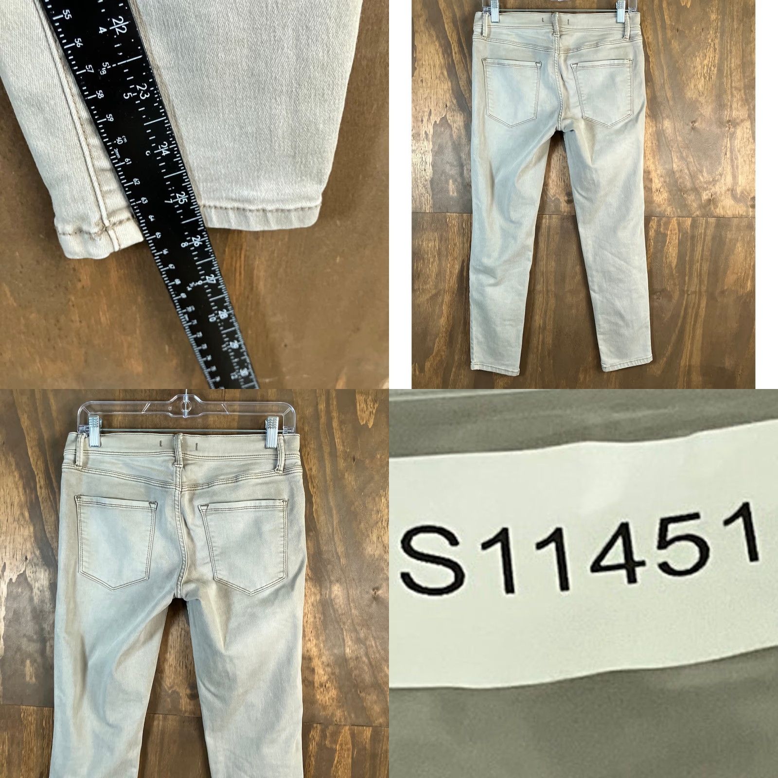 Free People Free People Jeans Tan Denim Low Rise Skinny Stretch 27 Womens Pants Casual Everyday 5-Pocket Design Girls Size 27" / US 4 / IT 40 - 8 Thumbnail