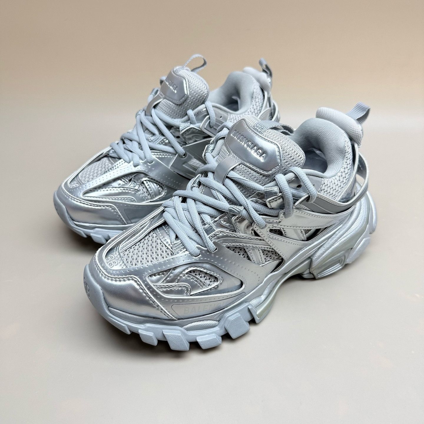 Balenciaga Balenciaga Silver Track Sneakers Size 36 Size US 6 / IT 36 - 1 Thumbnail