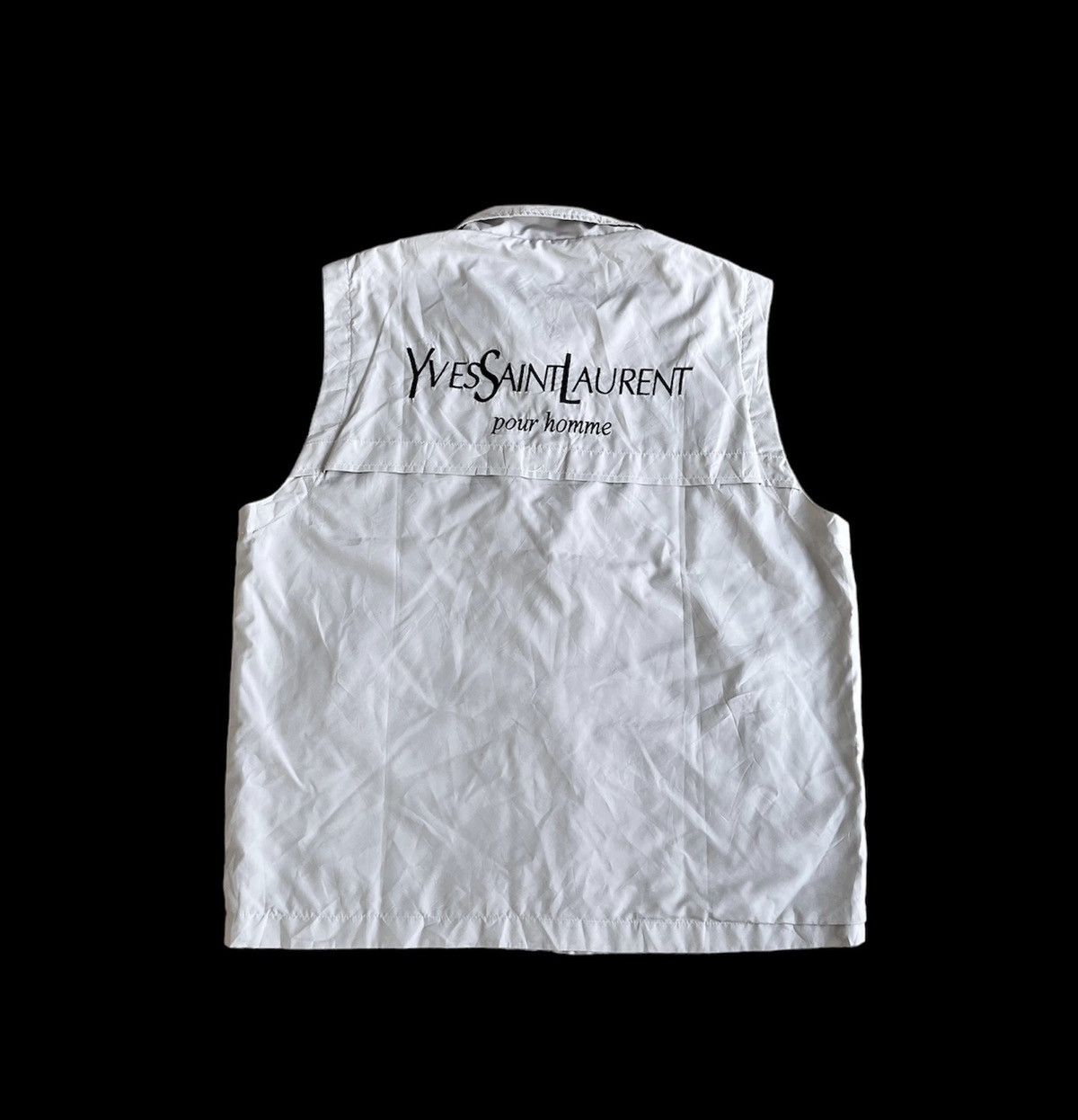 Vintage Vest Yves Saint Laurent Pour Homme Big Logo