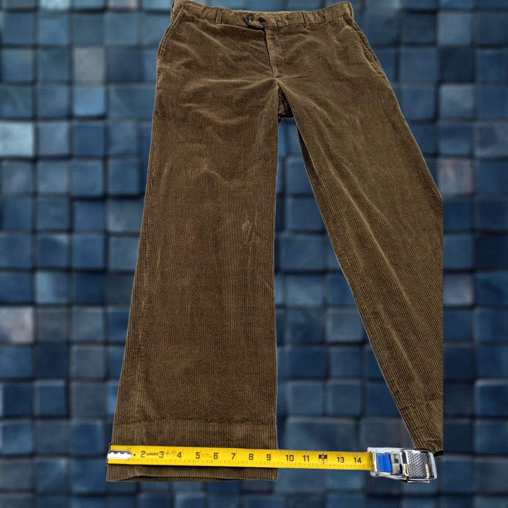 Berle Berle Duca Visconti Italian Corduroy Pants Men 40 Brown Straight Flat Front 90s Vintage Chino Style Pants Size US 40 / EU 56 - 1 Thumbnail