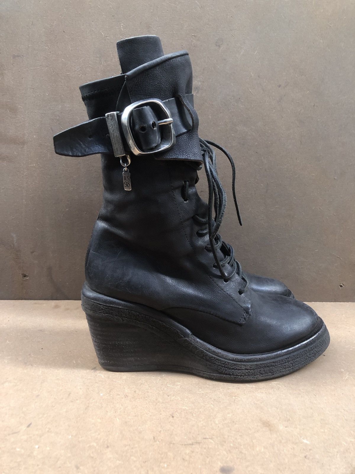 A.S.98 A.S 98 Grey Leather Women’s Boots Size 38 Size US 8 / IT 38 - 10 Thumbnail