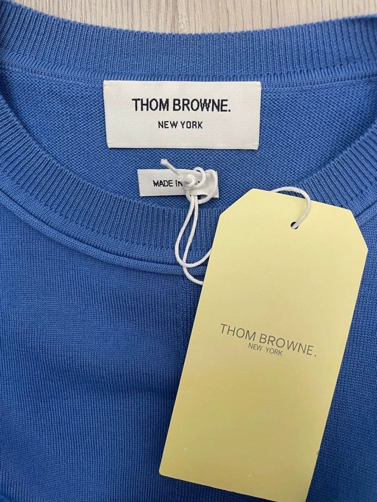 Thom Browne Thom Browne size2 Sea blue pocket knit wool sweater Size US M / EU 48-50 / 2 - 4 Thumbnail