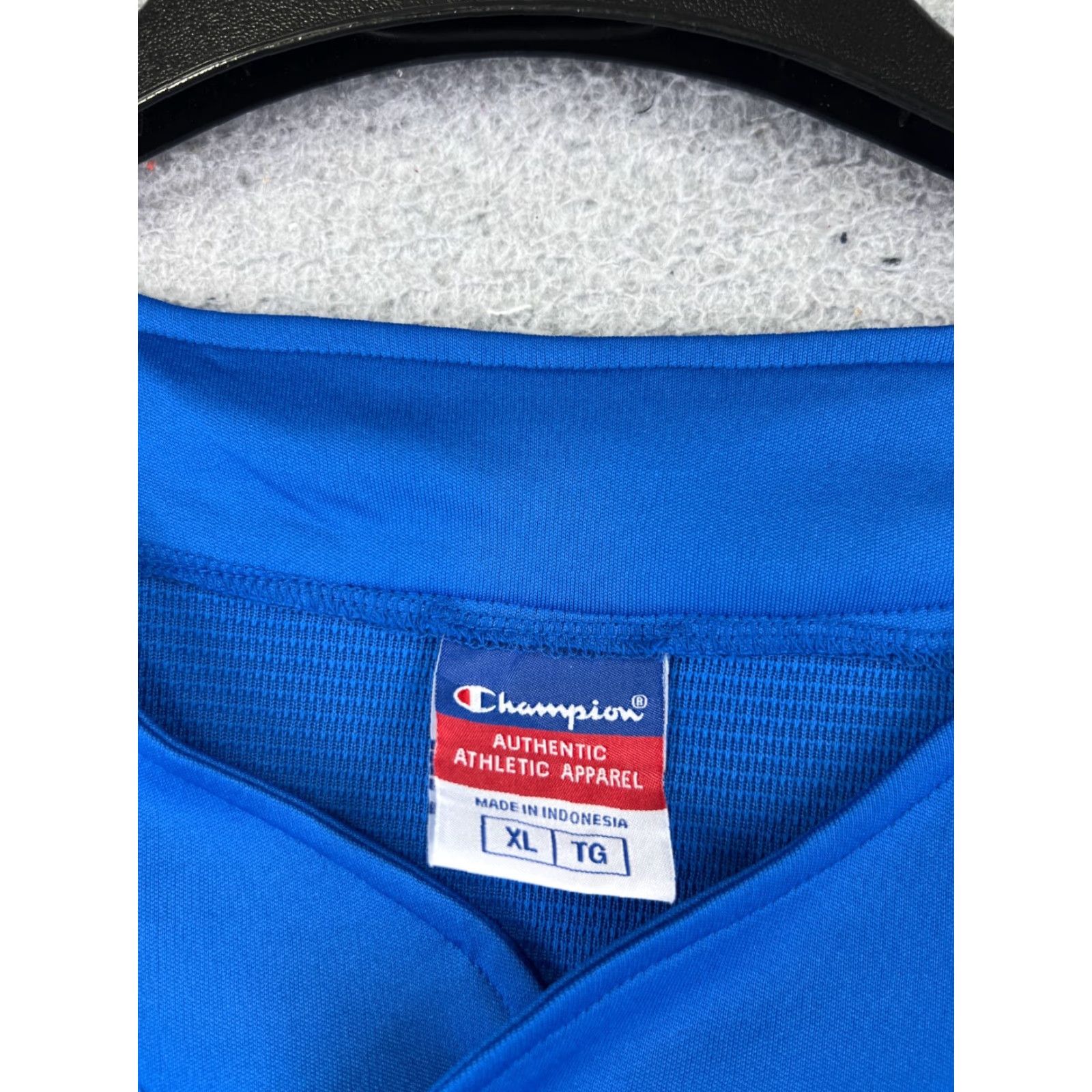 Champion Champion Baseball Jersey Adult XL Blue Button Up Polyester Jersey Mens Regular Short Sleeve Sports Gym Casual Shirt Size US XL / EU 56 / 4 - 3 Thumbnail