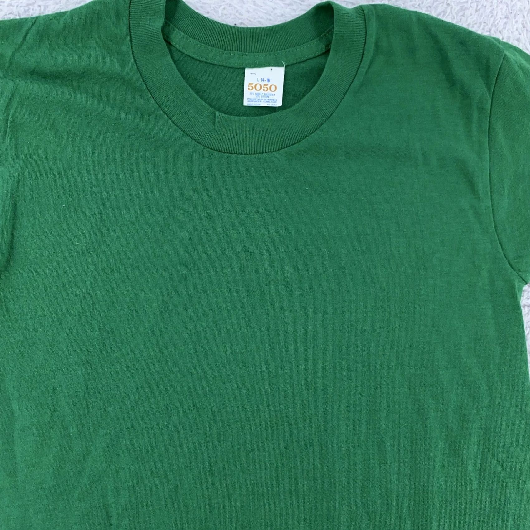 Vintage VINTAGE 50/50 T-Shirt 5050 Tee T Shirt Green XXXS XS Lightweight Soft Crew Neck Short Sleeve Men United States USA Generic Brand Size US XS / EU 42 / 0 - 2 Thumbnail