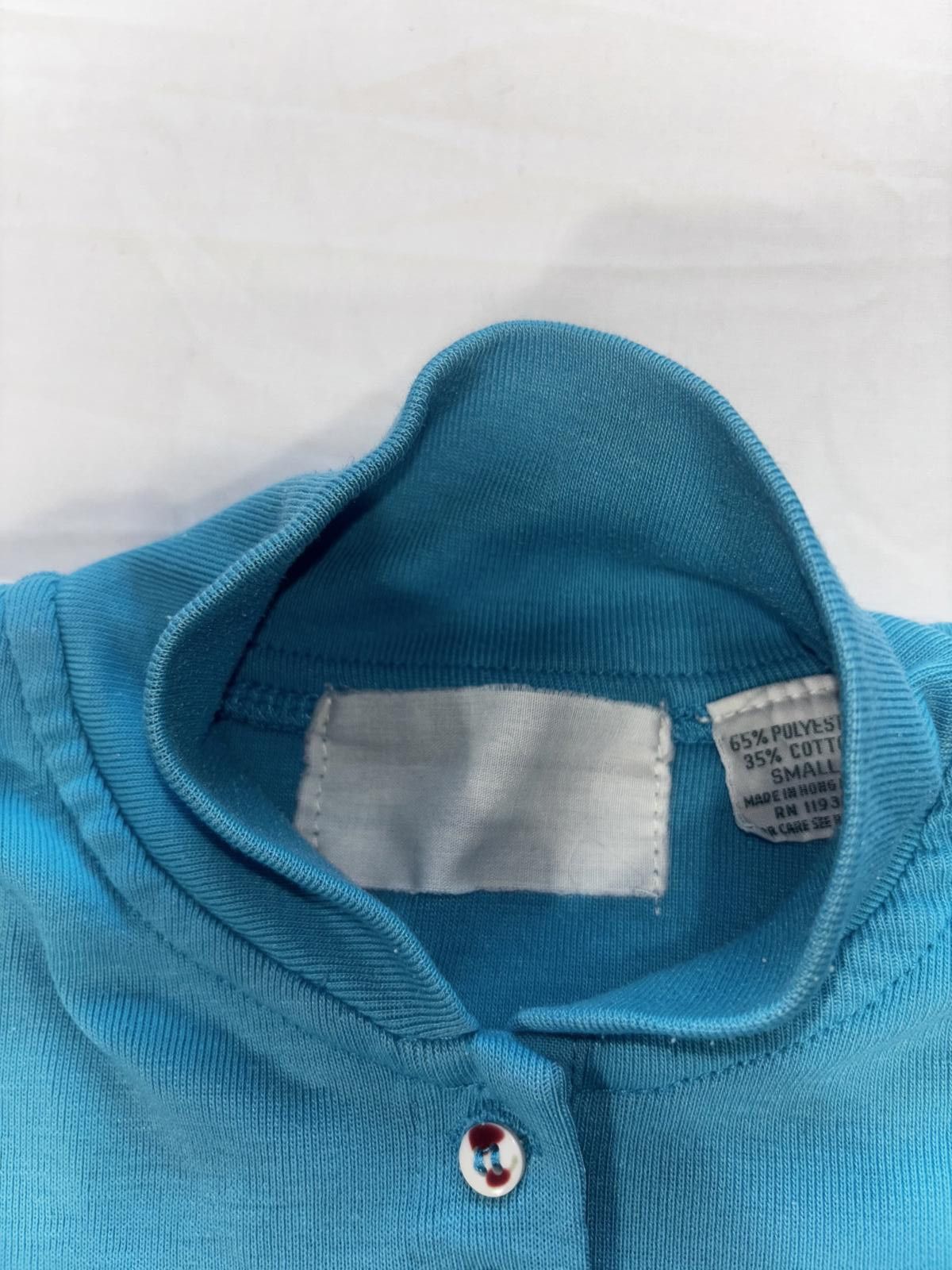 Designer Stylish Turquoise Short Sleeve Button-Up Shirt Size S / US 4 / IT 40 - 6 Thumbnail