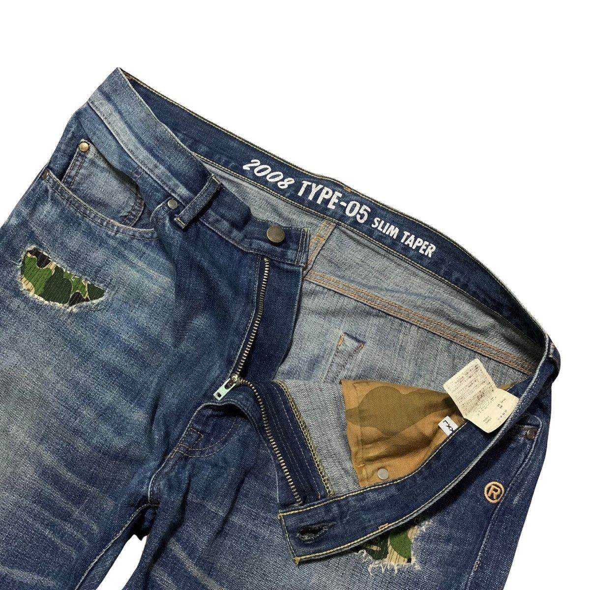 Bape Bape Damage Denim Pants Size US 36 / EU 52 - 15 Thumbnail