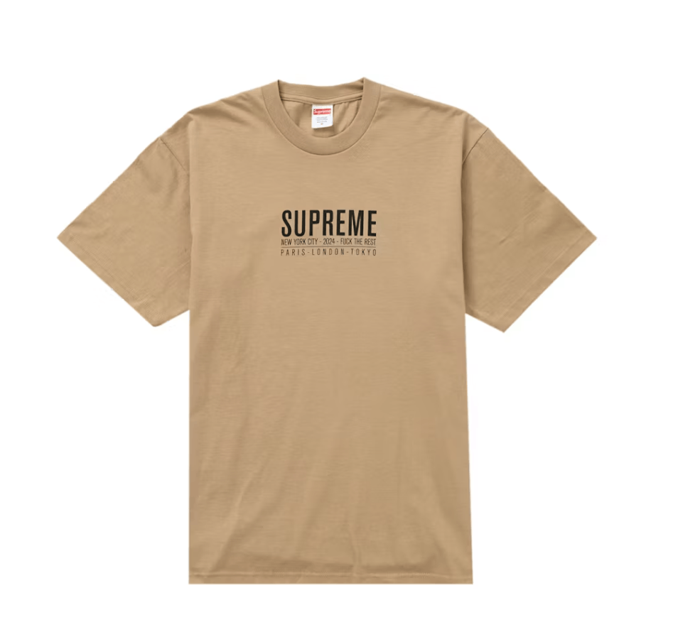 Supreme Supreme Paris Tee Khaki Size M Size US M / EU 48-50 / 2 - 1 Thumbnail