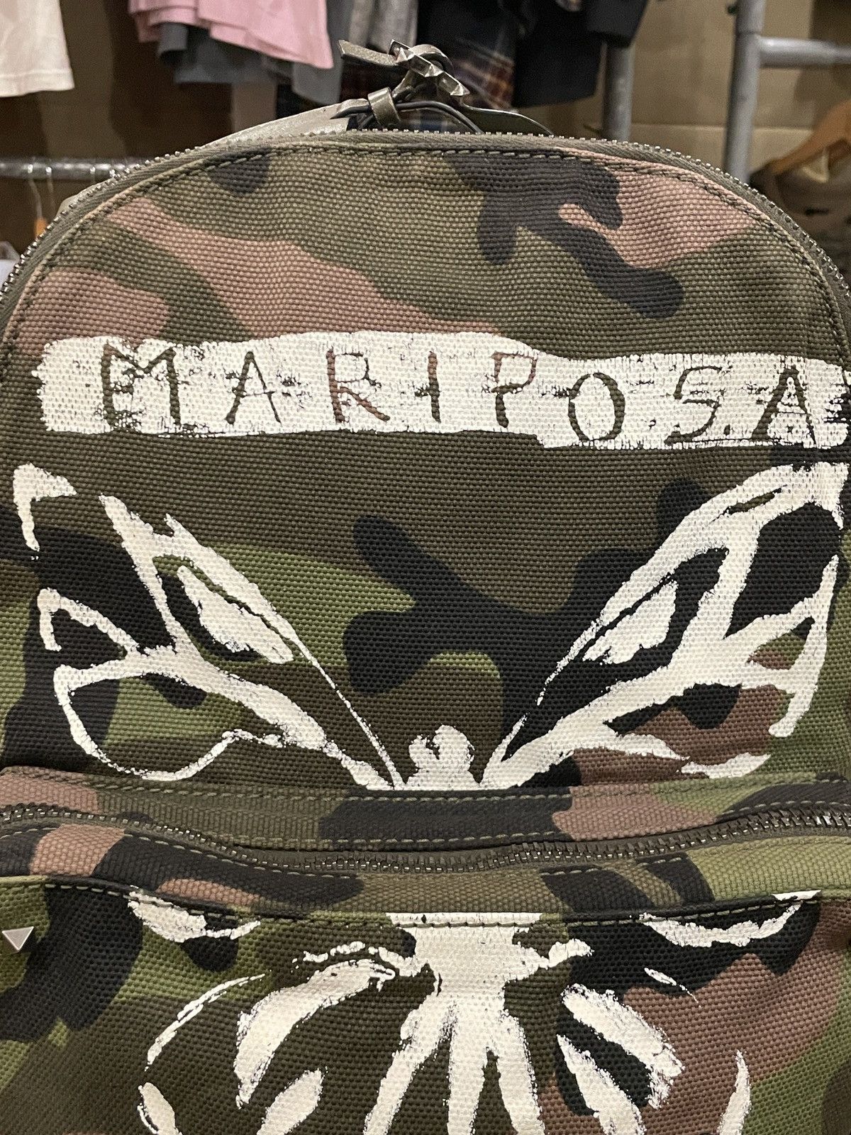 Valentino Mariposa Printed Camouflage Backpack Size ONE SIZE - 9 Thumbnail