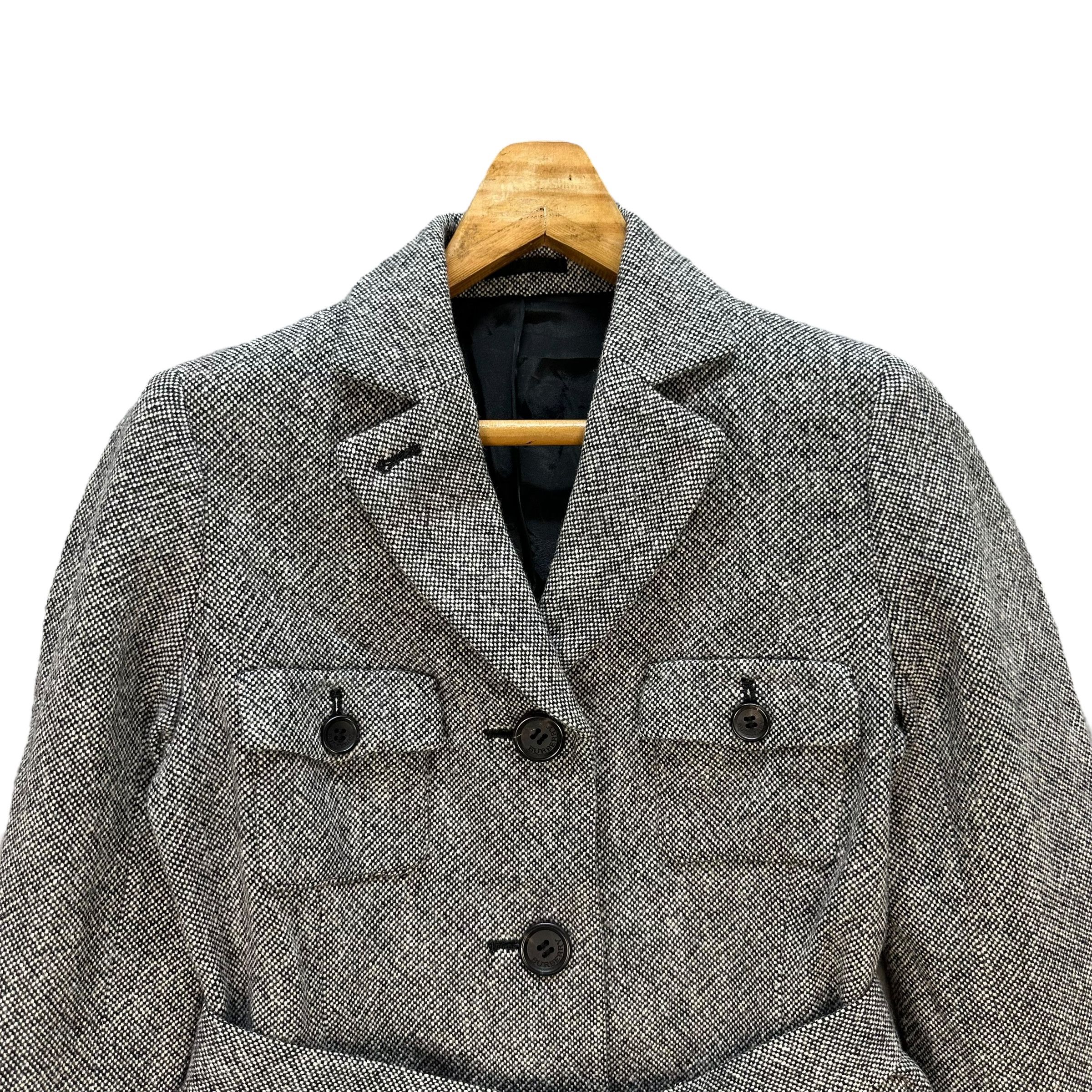 Burberry BURBERRY Wool Blend Belted Cropped Jacket #A73-1760 Size S / US 4 / IT 40 - 2 Thumbnail
