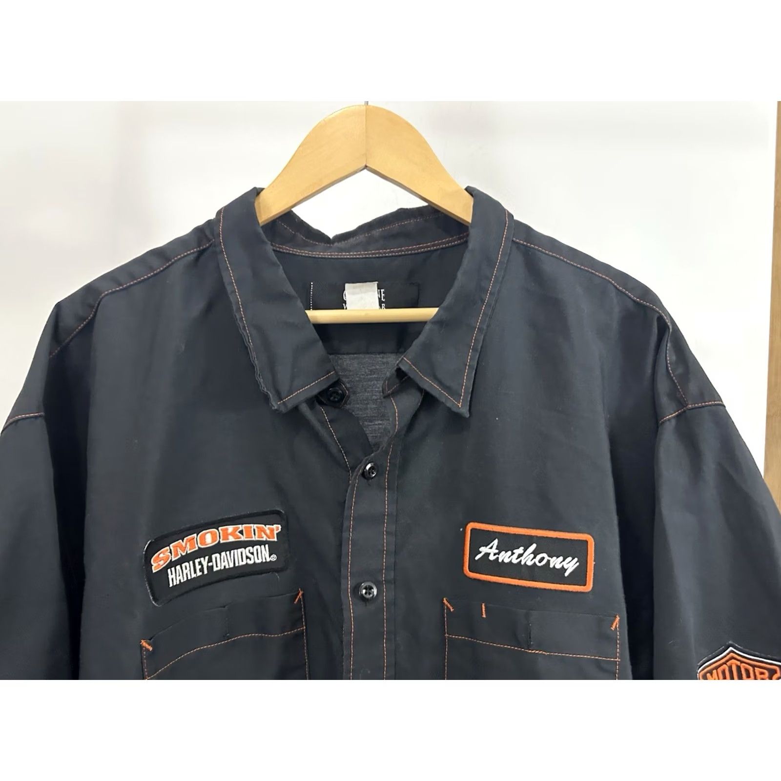 Harley Davidson Harley-Davidson Button-Up Shirt 5XL Black Short Sleeve Patch Vintage Ride Mens Size US XXL / EU 58 / 5 - 6 Thumbnail