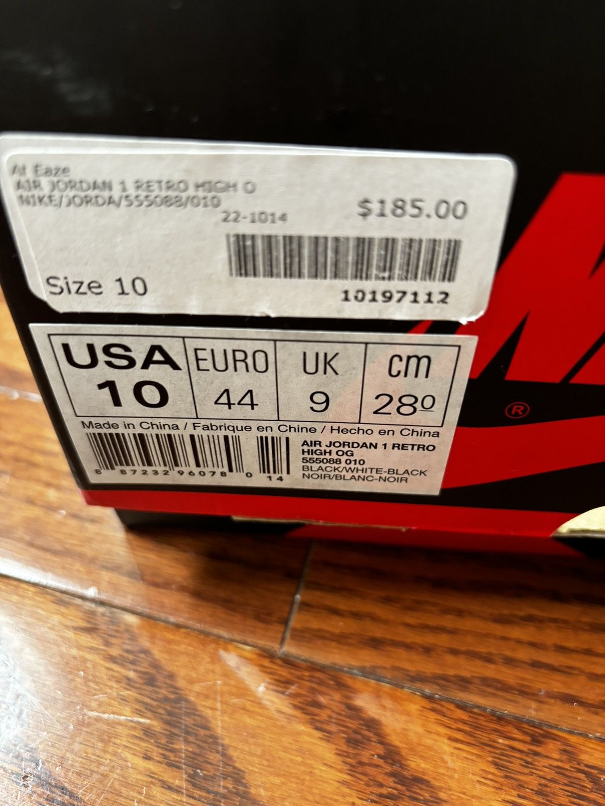 Jordan Brand Jordan 1 High - Black White 🐼 2014 OG. Size US 10 / EU 43 - 7 Thumbnail