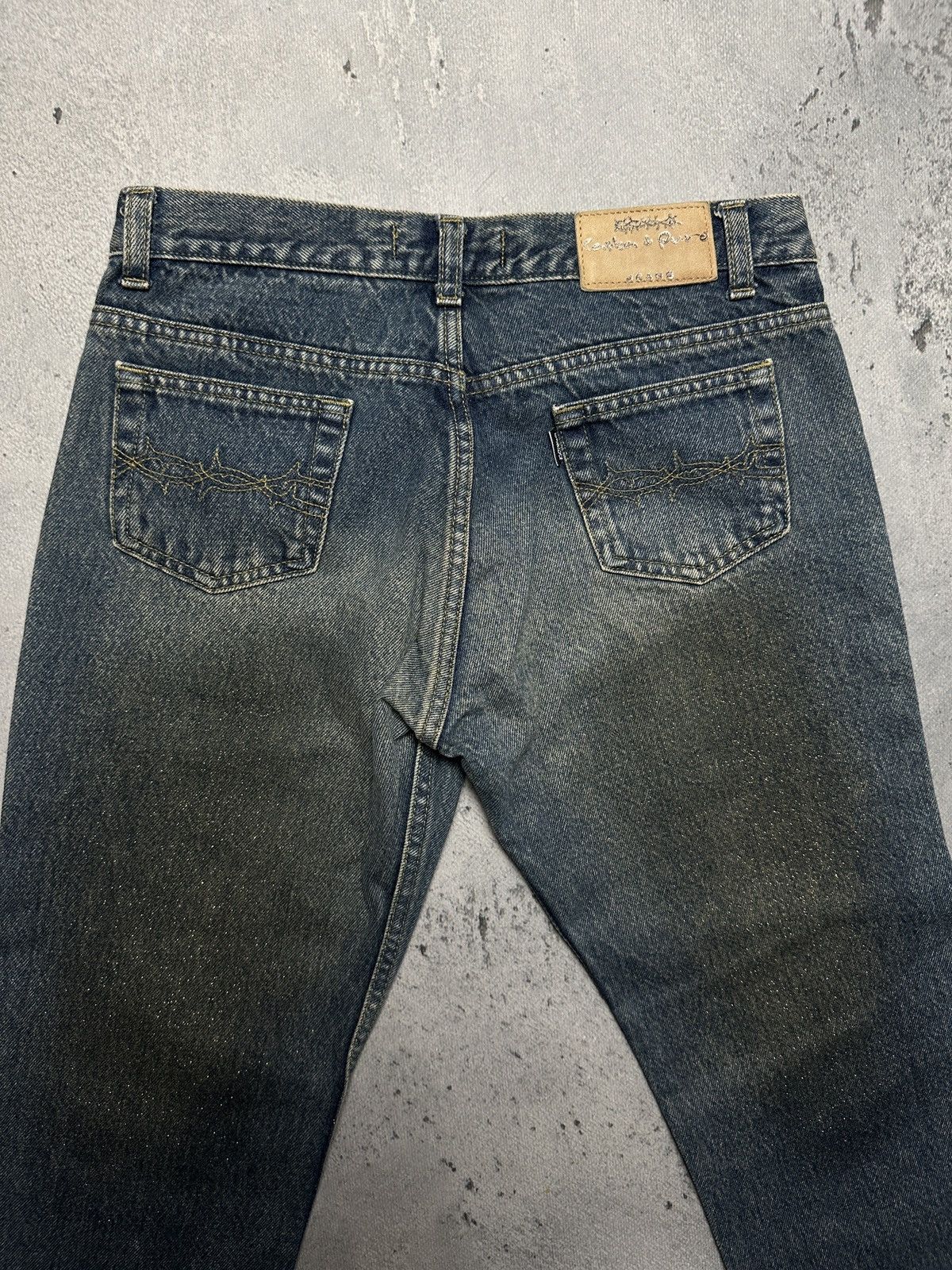 If Six Was Nine Casta & Puro Flared Denim Jeans Avant Garde Sz 28 Made In Ar Size 28" / US 6 / IT 42 - 3 Thumbnail