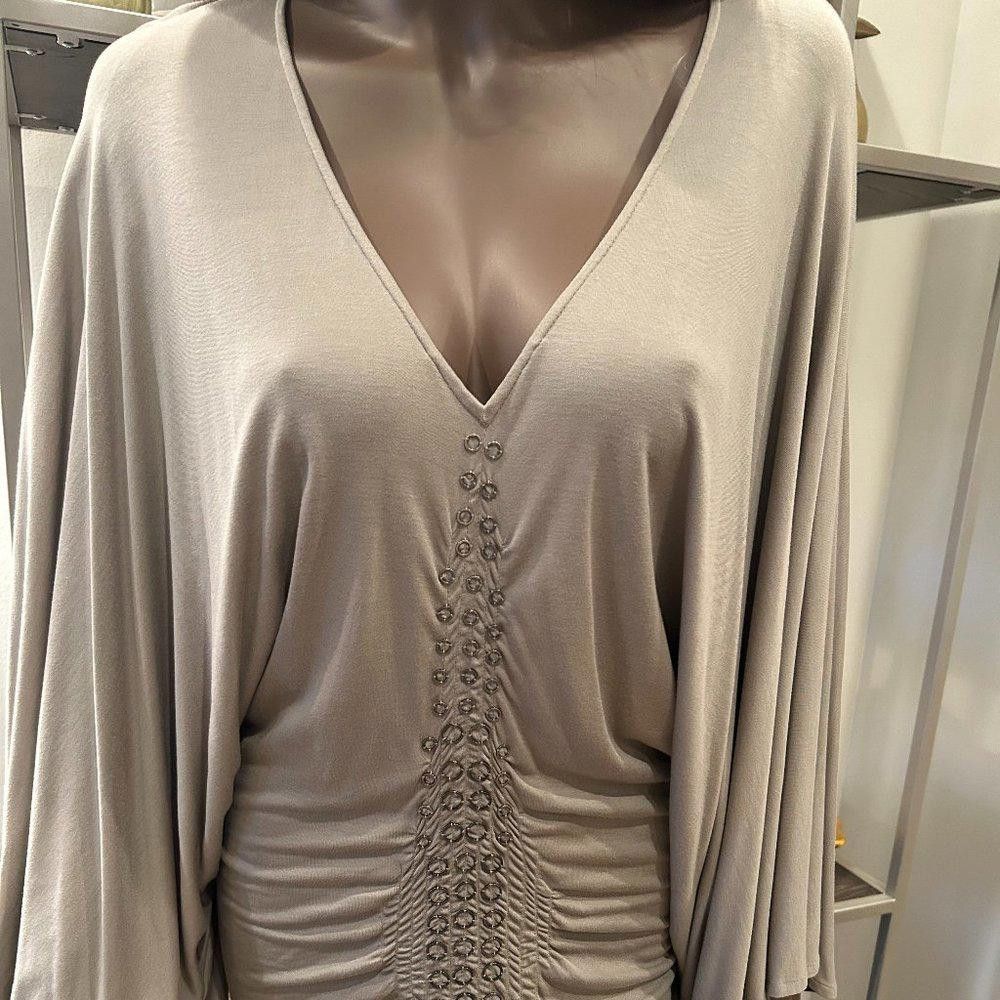 Bcbgmaxazria BCBG Heather Grey Midi with Grommet MIddle Size M / US 6-8 / IT 42-44 - 5 Thumbnail